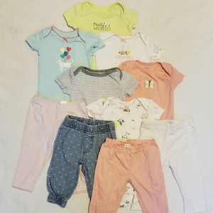 Lot of 10 baby girl clothes